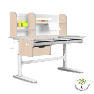 Растущая парта для школьника Kinderzen Dali Plus клен/серый